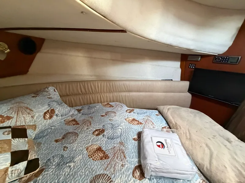 Slide: The Image of Interior of 2013 Ranger Tugs R-31 CB with cozy bed. - 48