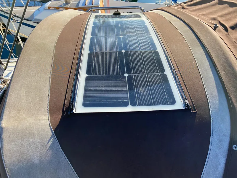 Slide: The Image of Solar panel on a 1981 CS 33 sailboat. - 48