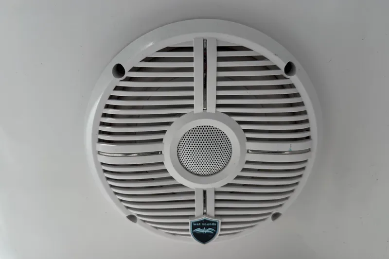 Slide: The Image of Close-up of a marine speaker on a 2022 Century 2600 Center Console boat. - 48