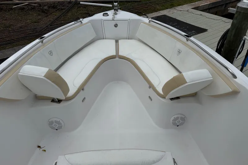 Slide: The Image of 2022 Century 2600 Center Console boat with spacious seating and modern design. - 49