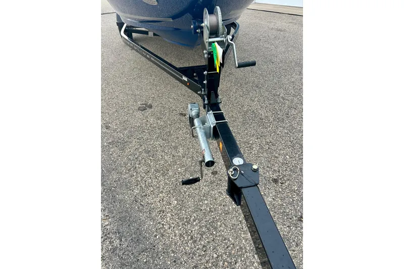 Slide: The Image of 2016 Bayliner 175 Bowrider on trailer, close-up of hitch and winch system. - 4