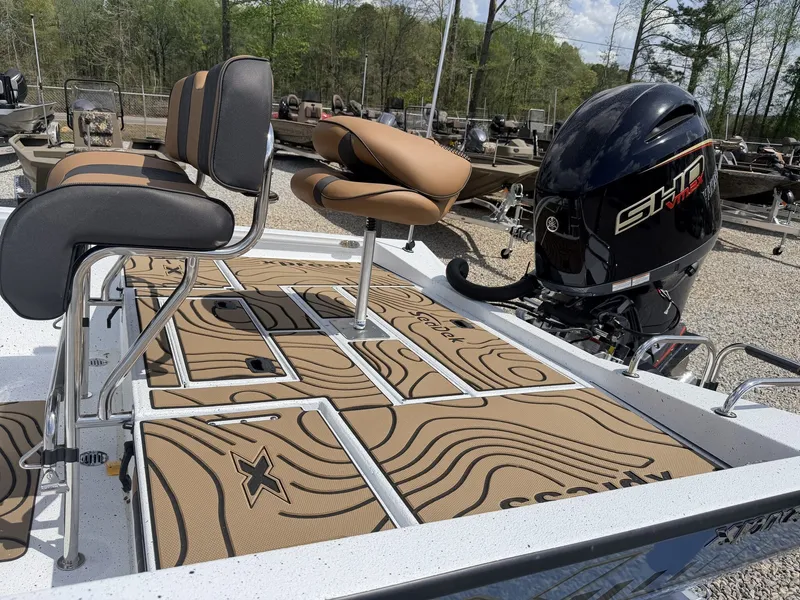 Slide: The Image of 2026 Xpress Hyper-Lift H22B boat with 200HP engine, interior view. - 12