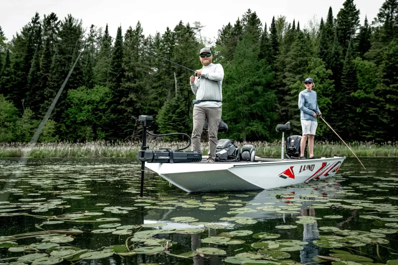 The Image of Anglers on a 2026 Lund 1875 Renegade boat in a lake. - 1