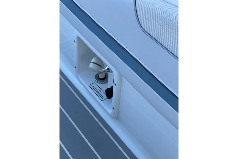 Slide: The Image of 2019 Formula 350 Crossover Bowrider I/O interior detail with control panel. - 76