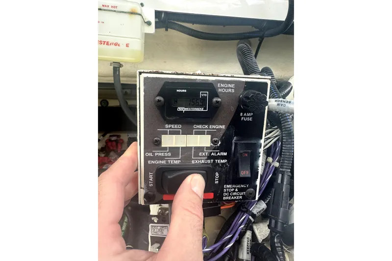 Slide: The Image of Control panel of a 2019 Formula 350 Crossover Bowrider I/O boat. - 9