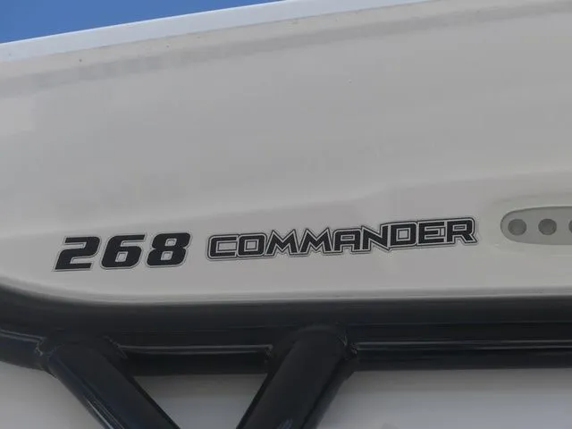 Slide: The Image of Sea Fox 268 Commander boat, 2023 model, close-up of logo. - 10