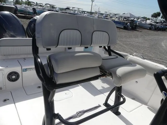 Slide: The Image of 2023 Sea Fox 268 Commander boat seat with cushioning. - 18