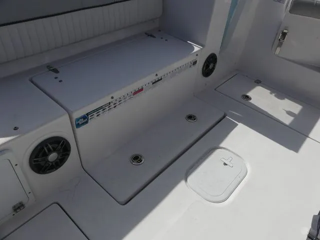 Slide: The Image of Interior of 2023 Sea Fox 268 Commander with seating and speakers. - 31