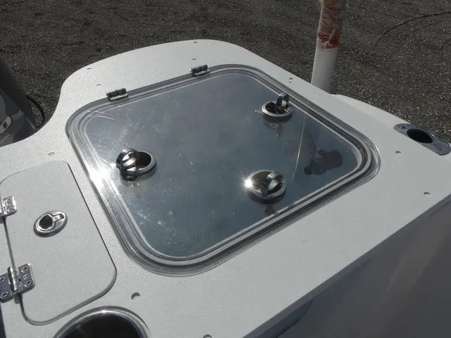 Slide: The Image of 2023 Sea Fox 268 Commander boat deck with storage hatch. - 32