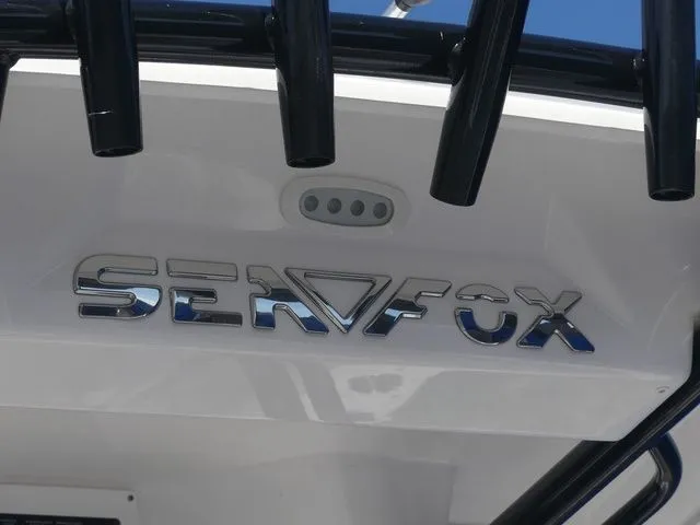 Slide: The Image of Close-up of Sea Fox 268 Commander 2023 boat logo. - 9