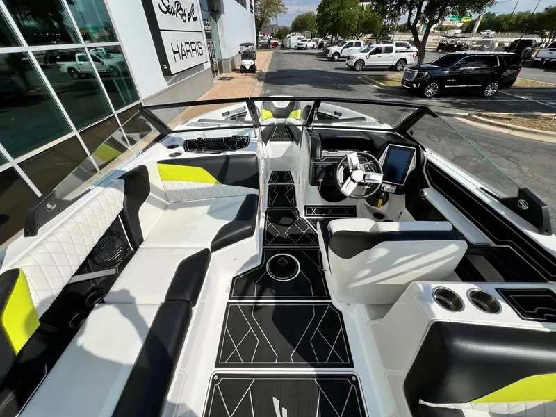 Slide: The Image of Interior of a 2023 Tigé Z3 boat with modern design. - 15