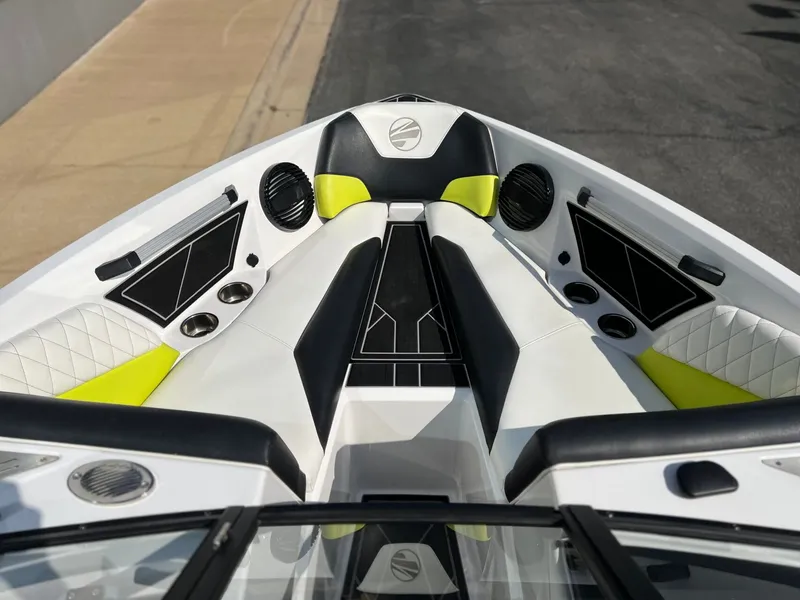 Slide: The Image of Interior of 2023 Tigé Z3 boat with modern seating. - 32