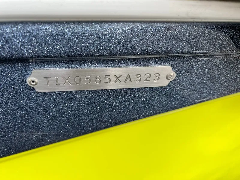 Slide: The Image of Tigé Z3 2023 serial number on yellow background. - 40