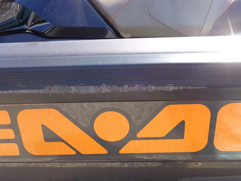 Slide: The Image of Close-up of Sea-Doo GTX 170 IBR 2023 logo. - 11