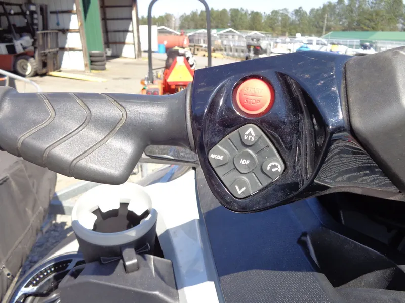 Slide: The Image of Handlebar of 2023 Sea-Doo GTX Limited 300 iDF with control buttons. - 15