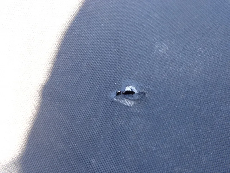 Slide: The Image of Close-up of a damaged seat on a 2023 Sea-Doo GTX Limited 300. - 24