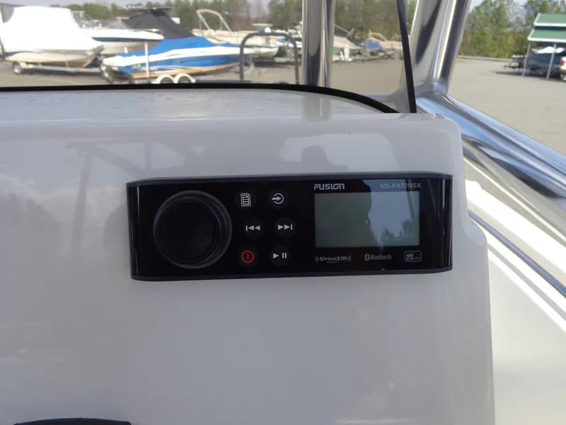 Slide: The Image of Fusion MS-RA70NSX radio on Key West 189 FS boat, 2023 model. - 17