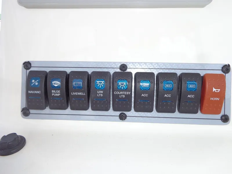 Slide: The Image of Switch panel of Key West 189 FS boat, 2023 model. - 25