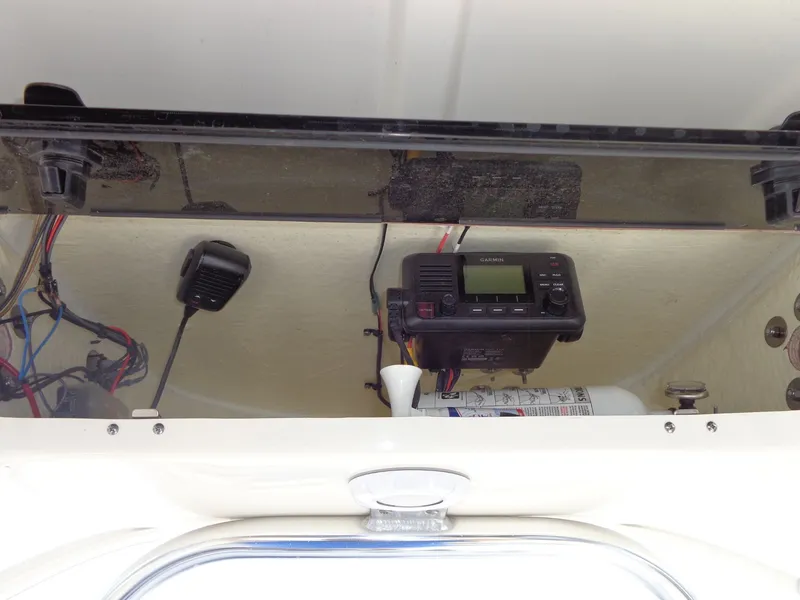 Slide: The Image of Interior view of 2023 Key West 189 FS boat with electronics. - 28