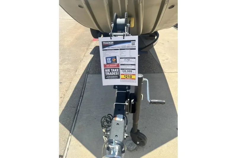 The Image of 2026 Tracker Grizzly 1650 T Prairie Wings Edition boat trailer with sale information. - 0