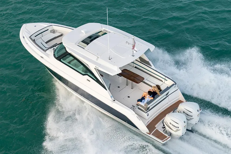 Slide: The Image of Manufacturer Provided Image: 2020 Tiara Sport 34 LX boat cruising on the ocean. - 3