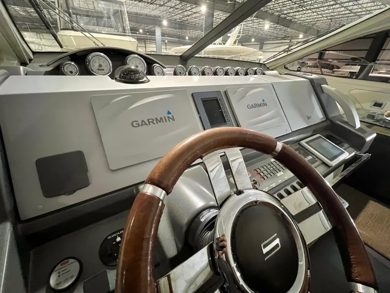 Slide: The Image of Cockpit of 2010 Azimut 62S yacht with Garmin navigation system. - 19