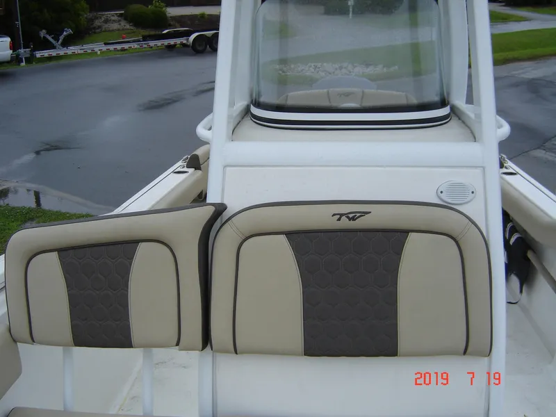 Slide: The Image of Rear view of seats on a 2018 Tidewater 232 LXF boat. - 7