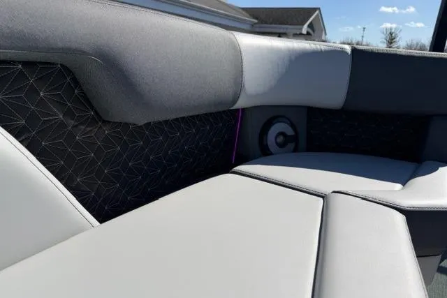 Slide: The Image of 2026 Alera M 23Q interior with modern geometric upholstery and sleek design. - 18