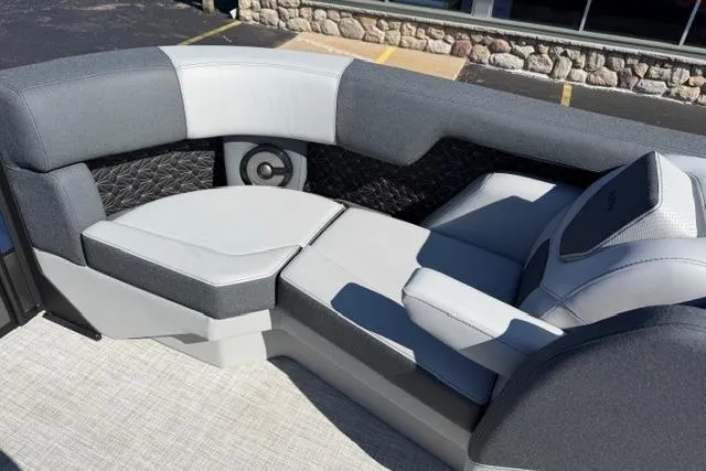 Slide: The Image of Luxurious seating in the 2026 Alera M 23Q boat, featuring modern design and premium materials. - 35