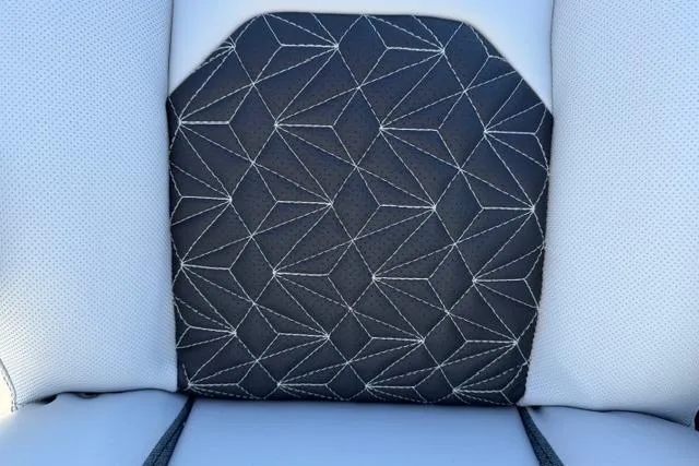 Slide: The Image of Luxurious Alera M 23Q 2026 seat with geometric stitching and premium materials. - 46