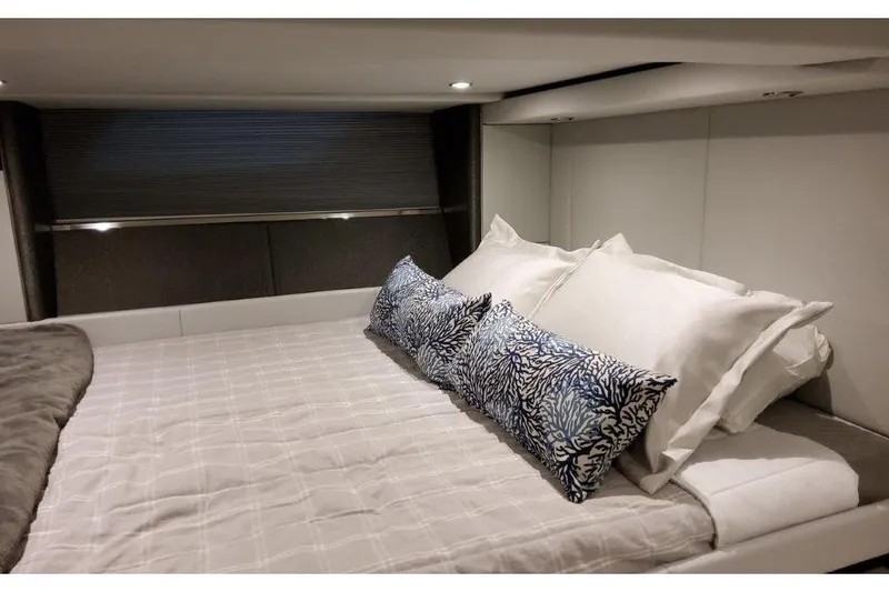 Slide: The Image of Luxurious cabin interior of 2023 Formula 500 Super Sport Crossover with plush bedding. - 69