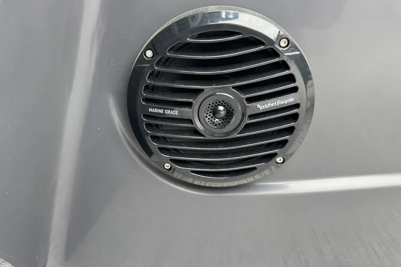 Slide: The Image of Marine-grade speaker on 2026 Bennington 22 SSB boat, featuring Rockford Fosgate design. - 20