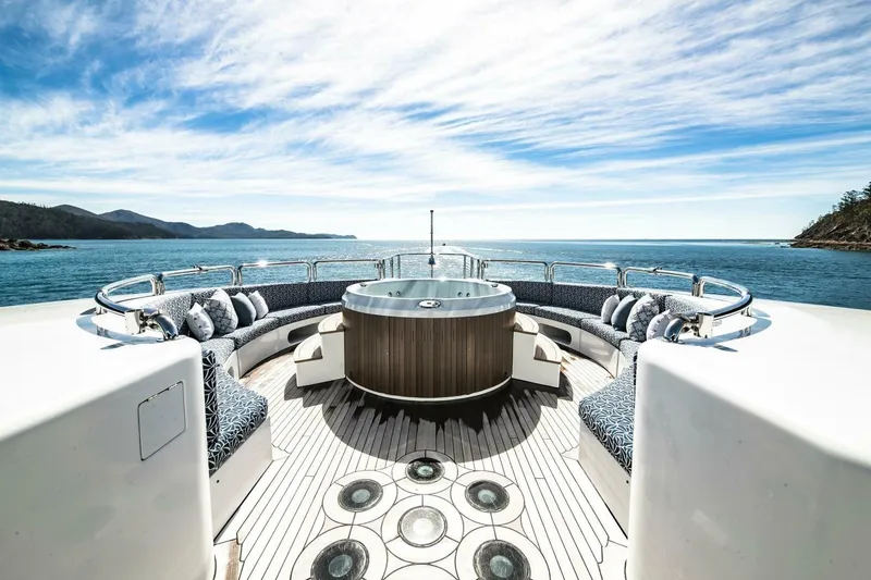 Slide: The Image of Luxurious 2005 New Zealand Yachts 115 Wave Piercer with jacuzzi and ocean view. - 12