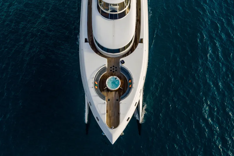 Slide: The Image of Aerial view of 2005 New Zealand Yachts 115 Wave Piercer with jacuzzi on deck. - 6