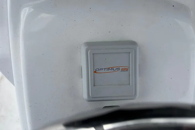 Slide: The Image of Optimus EPS control panel on 2021 Sportsman Open 252 Center Console boat. - 19
