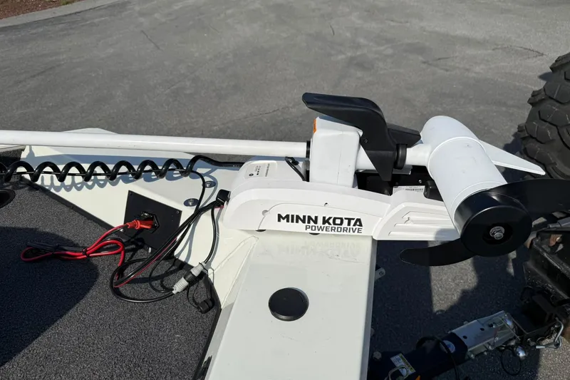 Slide: The Image of Minn Kota PowerDrive trolling motor on 2023 Crestliner 1700 Storm boat. - 7