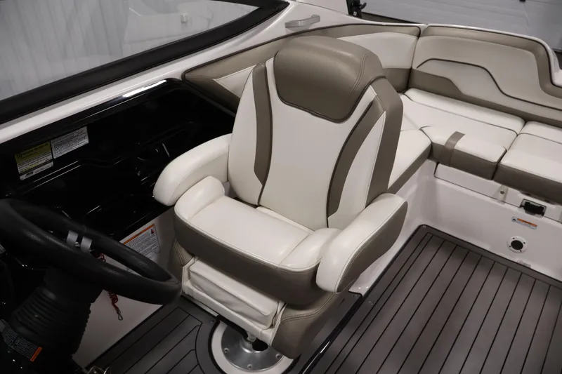 Slide: The Image of 2017 Yamaha Boats 212 Limited S interior with plush seating and sleek design. - 29