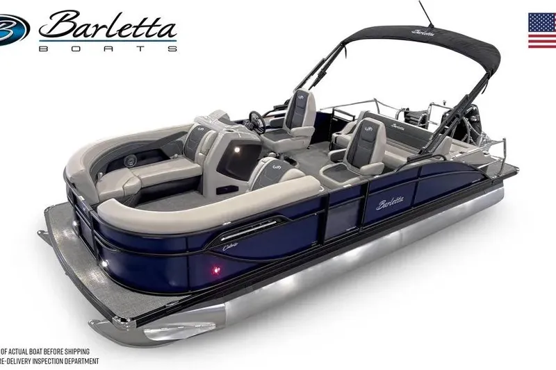 Slide: The Image of 2026 Barletta ARIA 22UC pontoon boat with sleek design and comfortable seating. - 7