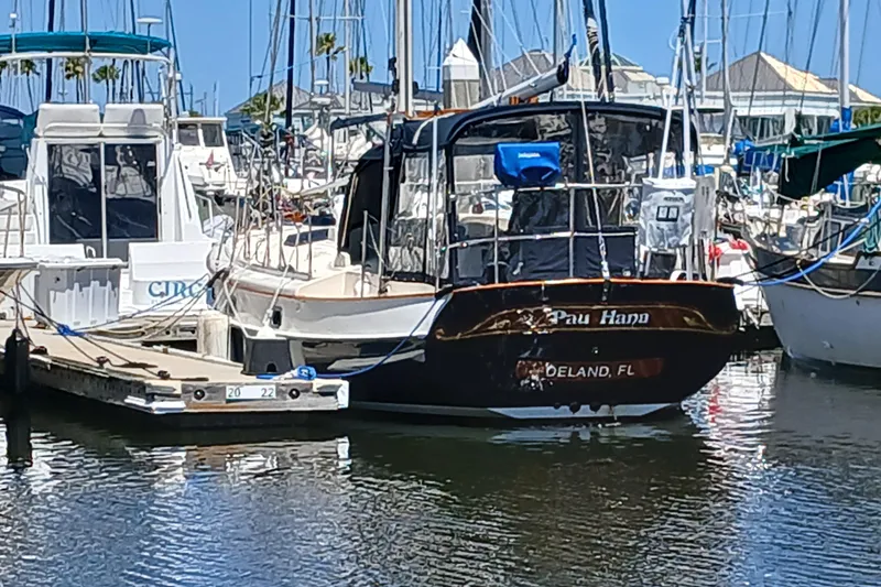 Slide: The Image of 1985 Kadey-Krogen 38 yacht docked in a marina, Deland, Florida. - 90