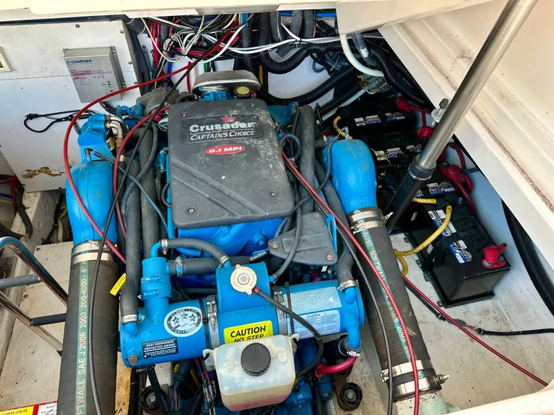 Slide: The Image of Engine compartment of a 2004 Tiara Yachts 3200 Open with Crusader Captain's Choice 8.1 MPI engine. - 24