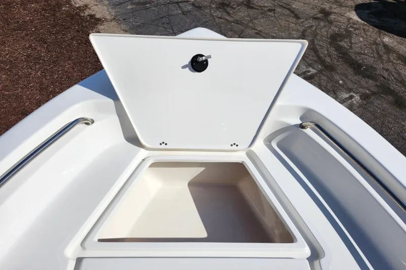 Slide: The Image of Open storage compartment on 2019 Key West 189 FS boat deck. - 22