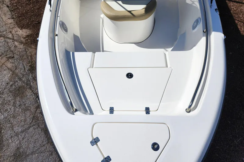 Slide: The Image of 2019 Key West 189 FS boat deck with storage compartments and seating area. - 8