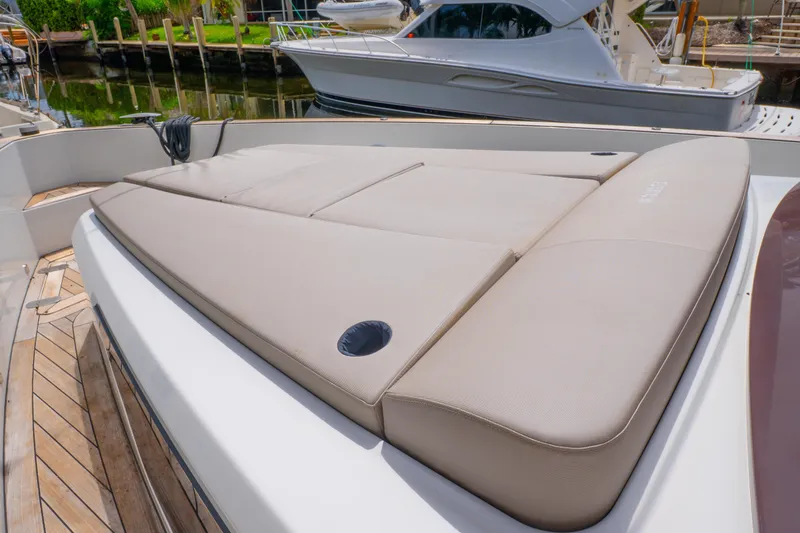 Slide: The Image of 2024 Fjord 41 XP yacht with spacious sunbed and elegant deck design. - 33