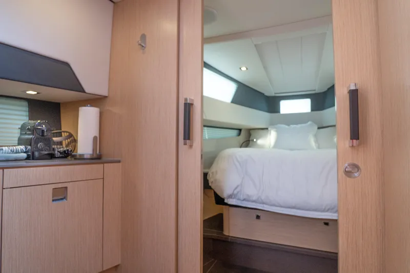 Slide: The Image of Luxurious interior of 2024 Fjord 41 XP yacht with cozy bedroom and modern amenities. - 23