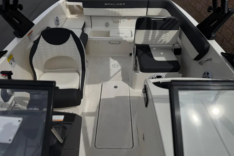 Slide: The Image of 2019 Bayliner VR6 Bowrider I/O interior with stylish seating and modern design. - 14