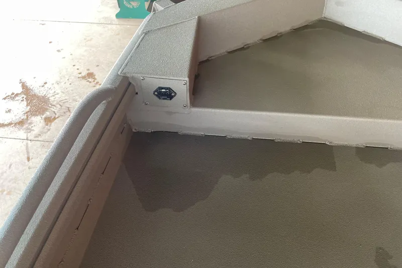 Slide: The Image of Interior view of 2026 Reaper Boats 753 Timber Reaper, showcasing deck and seating area. - 12