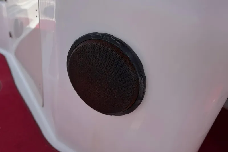 Slide: The Image of Close-up of a speaker on a 2000 Godfrey 248 Fundeck boat. - 34