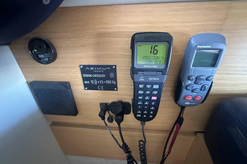 Slide: The Image of Control panel of a 2007 Azimut 43 yacht with communication devices. - 27