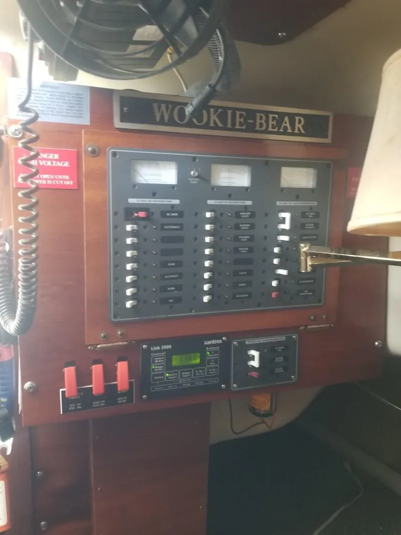 Slide: The Image of Electrical control panel on a 1964 Columbia 33 sailboat named Wookie-Bear. - 17