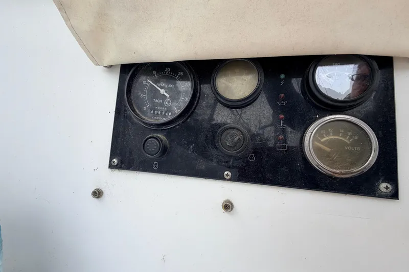 Slide: The Image of Dashboard of a 1964 Columbia 33 sailboat. - 22